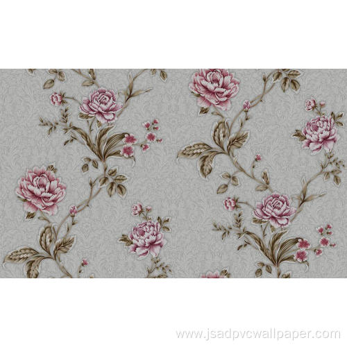 Flower pattern PVC wallpaper